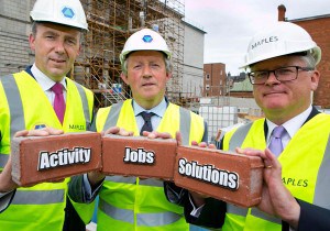 Pictured at the John Paul Construction site of The National Gallery are Michael Stone, President, CIF, Tom Parlon, CIF Director General, Dudley Solan, Partner and Head of Commercial Litigation and Dispute Resolution Group, Maples and Calder.