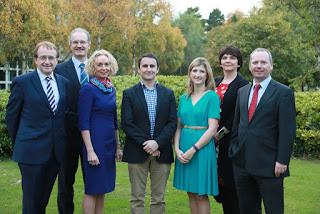 L to R: PJ Rudden UCD EGA President, Prof David Fitzpatrick Dean of Engineering, Anne O’ Leary CEO Vodafone Ireland, Ronan Harris Vice President Google EMEA, Dr Helen McBreen, Investment Director Atlantic Bridge, Prof Orla Feely UCD Vice President & Dr Brian Motherway CEO SEAI