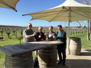 Cheers to Lean Project Delivery: (L-R) Paul Ebbs & Professors Glenn Ballard, Rafael Sacks and Carlos Formoso